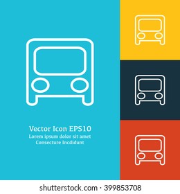Vector illustration of bus icon