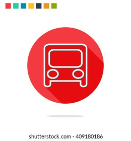 Vector illustration of bus icon