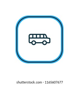 Vector illustration of bus icon line. Beautiful tourism element also can be used as transportation icon element.