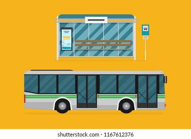 Vector Illustration of Bus Stop