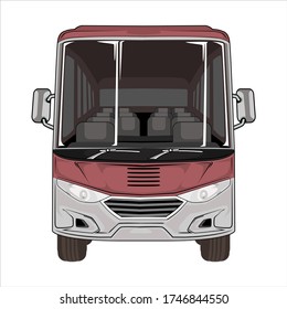 fondo blanco del bus de ilustración vectorial