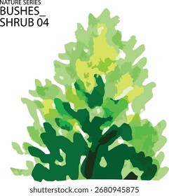 Ilustración vectorial de arbustos o arbustos 4