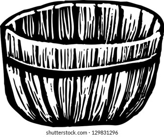 Vector illustration of a bushel basket