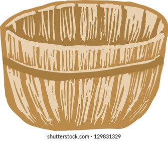 Vector illustration of a bushel basket