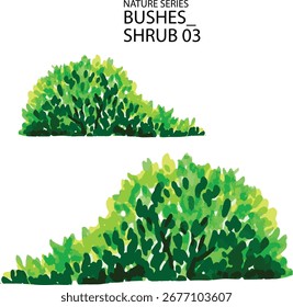 vector illustration of bushes or shrub 03