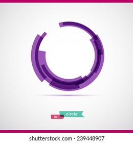 Vector illustration. Business Abstract Circle icon. Corporate, Media, Technology styles vector logo design template.