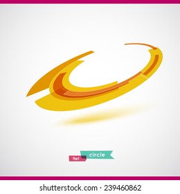 Vector illustration. Business Abstract Circle icon. Corporate, Media, Technology styles vector logo design template.