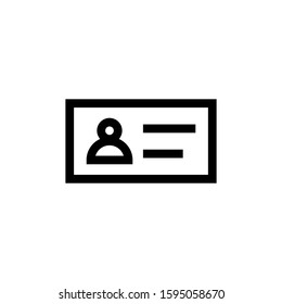 Vector illustration of a business application icon. business card with a white background. pixel perfect at 96x96 pixels. outline style