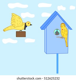 vector illustration business birdies