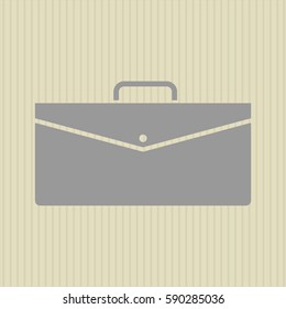 Vector illustration of  Business Briefcase icon in Gray
