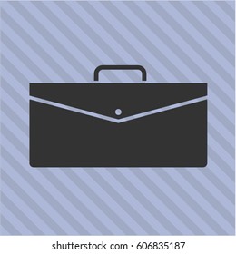 Ilustración vectorial del símbolo de maletín de empresa en color negro
