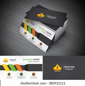 Vector illustration of business card. 