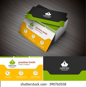 Vector illustration of business card.