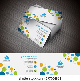 Vector illustration of business card.