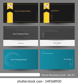 Vector illustration: Business card template set: Environment & tree theme business card template (Part 23)