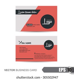 Vector illustration, business card template with clean and modern pattern