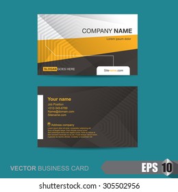 Vector illustration, business card template with clean and modern pattern