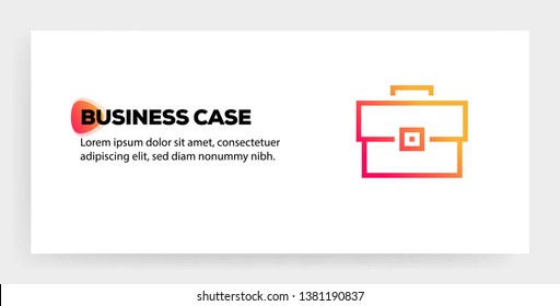 VECTOR ILLUSTRATION OF BUSINESS CASE ICON CONCEPT