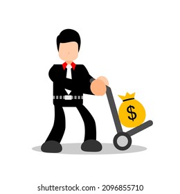 vector illustration of business characters with expressions, white background. Flat and simple design, suitable for web, ads, banners, templates
