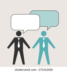vector illustration of business communication