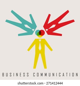 vector illustration of business communication