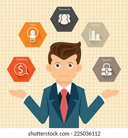 A vector illustration of business concept