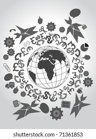 vector illustration of business concept background, vector illustration