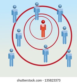 Vector illustration with business concept be different