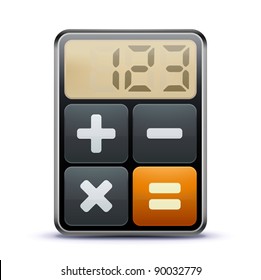 Vector illustration of business concept with calculator icon