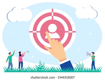 Vector illustration of business concept, employee recruitment, business firm looking for employees to fill in the blanks, flat color icon. Creative design, employers are considering a resume.