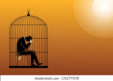 Businessman Cage Images Stock Photos Vectors Shutterstock