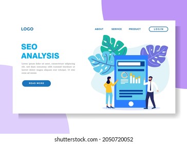 Vector illustration of business concept, office worker studying infographics, evolution scale vector analysis. Economic growth is headed up.