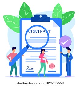 Vector illustration of a business concept. Business people working together to shake hands. Build a business together. financing creative projects.