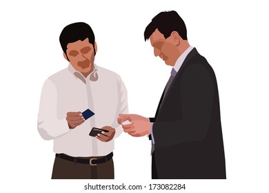 Vector illustration of business contract.