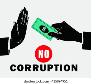 vector illustration  of business and corruption.