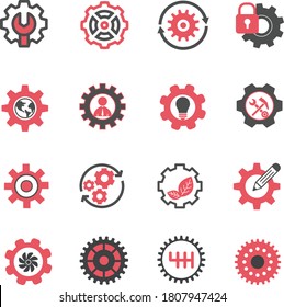 Vector illustration Business engine gear settings icons set .Info graphic.Mobile,web,brochure,leaflet,template,banner,wallpaper,flyer.