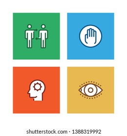 VECTOR ILLUSTRATION OF BUSINESS ETHICS LINE ICON SET
