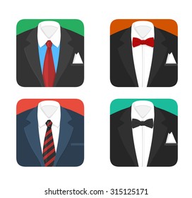A Vector Illustration Of Business And Evening Wear.
Business And Evening Wear Icon Illustration Set.
Formal Dress Suits For Professionals Or Evening Wear.