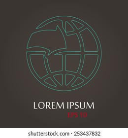 vector illustration of business and finance icon planet money