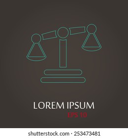 vector illustration of business and finance icon scales
