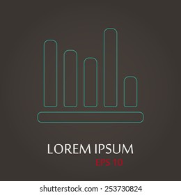 vector illustration of business and finance icon graph
