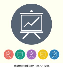 vector illustration of business and finance icon graph