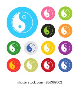 vector illustration of business and finance icon yin yang