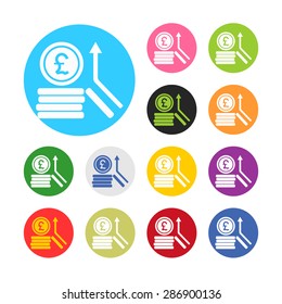 vector illustration of business and finance icon sterling coins