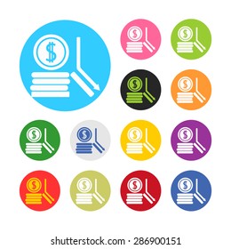 vector illustration of business and finance icon dollar coins