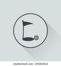 vector illustration of business and finance icon golf