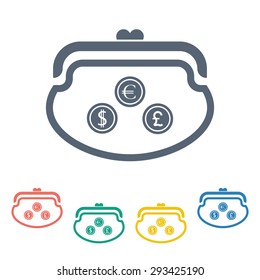 vector illustration of business and finance icon purse
