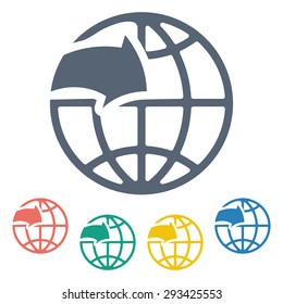 vector illustration of business and finance icon planet money