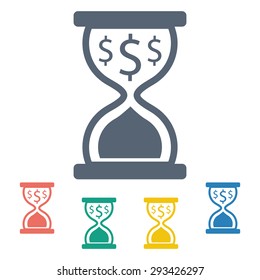 vector illustration of business and finance icon time is money