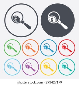 vector illustration of business and finance icon lens